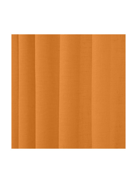 Lino Home Κουρτίνα με Τρέσα Πορτοκαλί 150x295εκ.