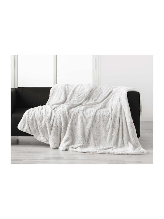 Douceur d'Intérieur Pătură Sherpa Superdublă 220x240 cm Albă