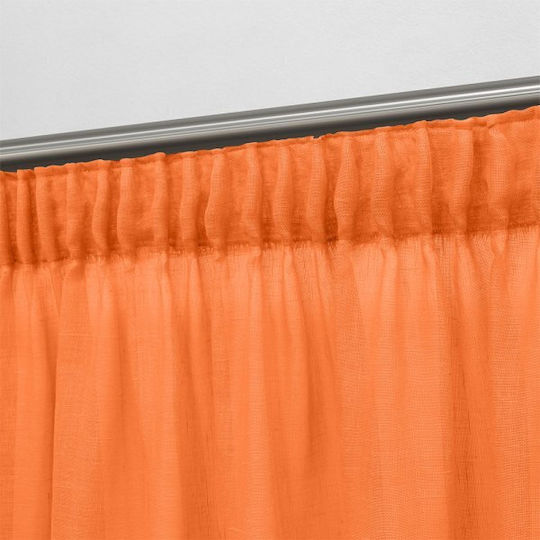 Lino Home Перде с Плик с Писалка Оранжево 150x295см