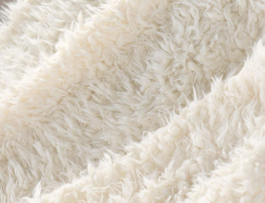 Douceur d'Intérieur Κουβέρτα Fleece Υπέρδιπλη 220x240εκ. White