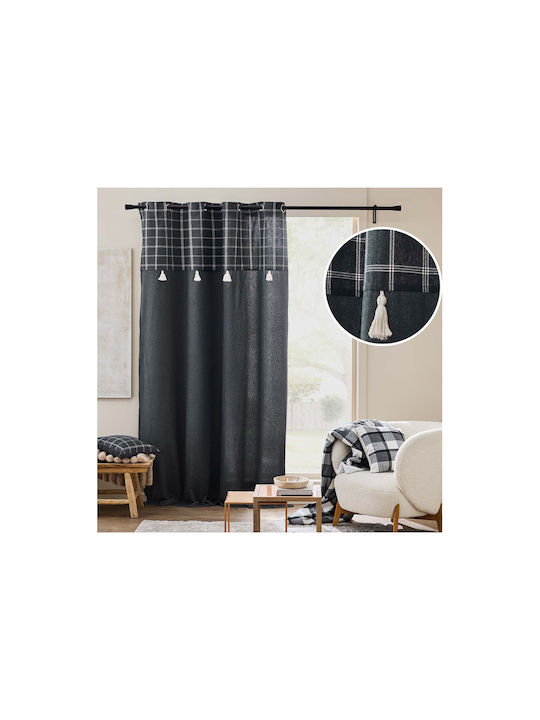 Douceur d'Intérieur Perdea cu Capse Gri 140x240cm