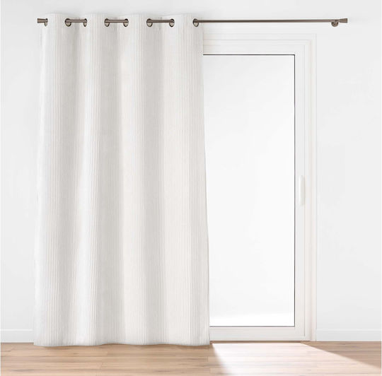 Douceur d'Intérieur Κουρτίνα με Τρουκς Λευκή 140x260εκ.