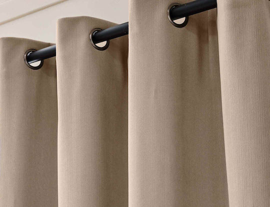 Douceur d'Intérieur Curtain Window with Grommet Brown 140x260cm