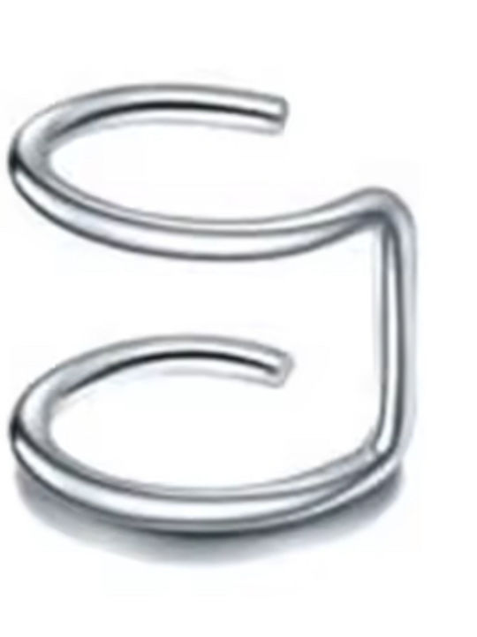Amalfi Accessories Σετ Σκουλαρίκια Cuff από Ατσάλι