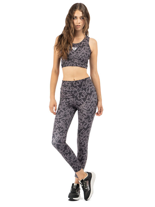 Γυναικείο Crop Top Ανθρακί