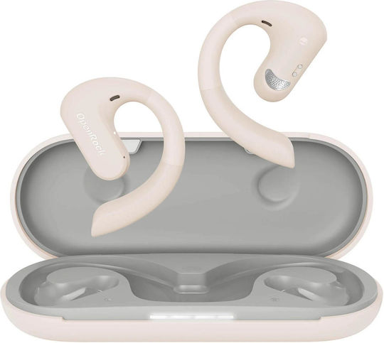 OpenRock S In ear Bluetooth хендсфри Слушалки с Устойчивост на Пот и Кутийка за Зареждане Крем