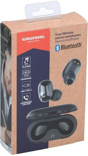 Grundig MEGIN6850/0047 In-Ear Bluetooth-Freisprecheinrichtung Kopfhörer mit Ladeetui Schwarz