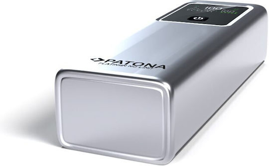 Patona Luxury One Power Bank 20000mAh 100W with USB-A Output Port and 2 USB-C Output Ports Power Delivery Quick Charge Grey