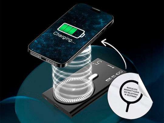Tracer AirMag2 MagSafe Power Bank 5000mAh με Θύρα USB-C Μαύρο