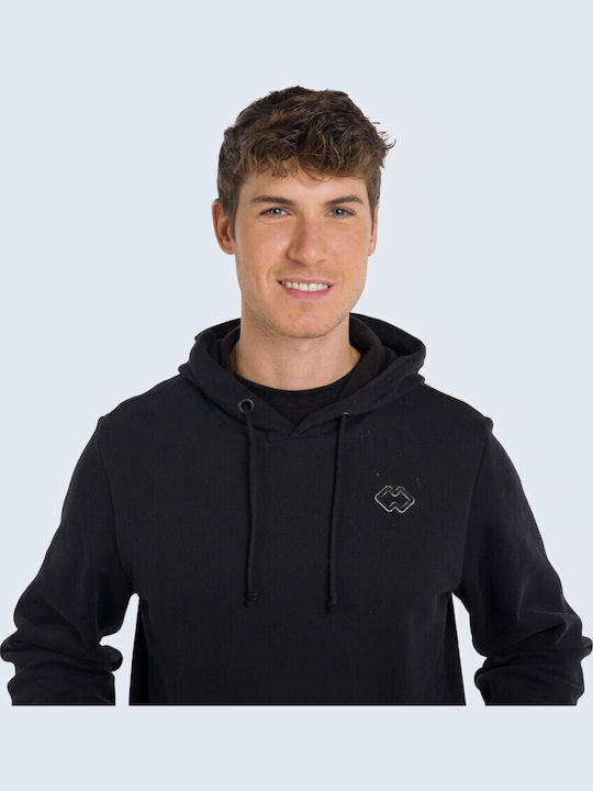 Essential Sweatshirt für Herren mit Kapuze Schwarz
