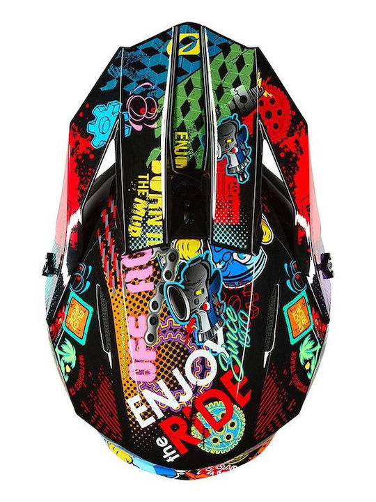 O'Neal 1SRS Vibrant V.24 Multicolor Kids Motorcycle Helmet Motocross ECE 22.06