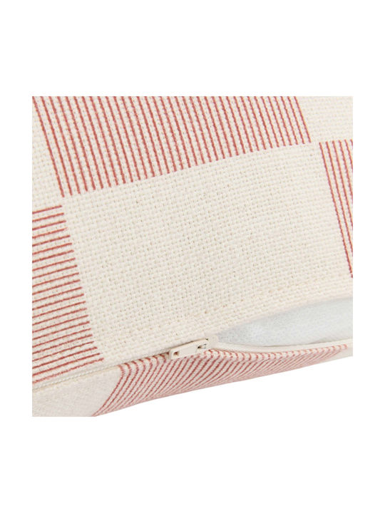 Nobodinoz Sofa Cushion from 100% Cotton Red Burnt Checks 30x50 cm