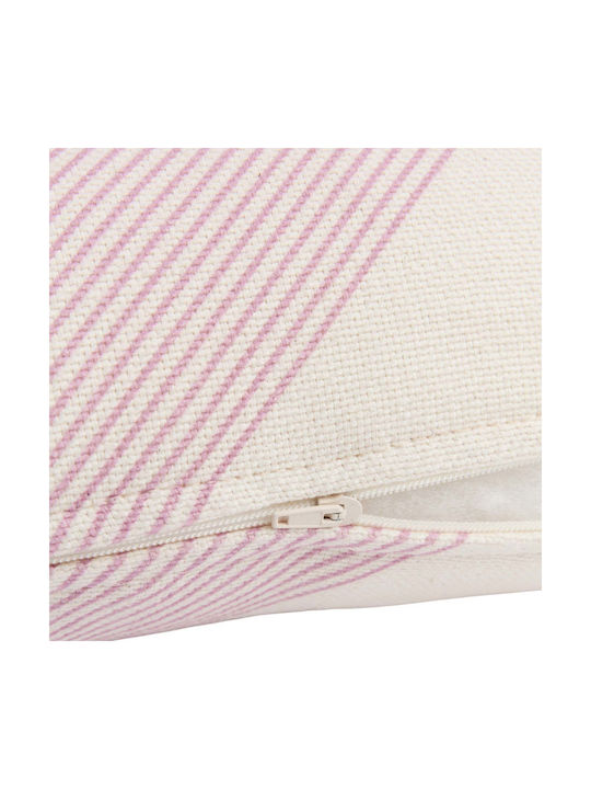Nobodinoz Μαξιλάρι Καναπέ από 100% Βαμβάκι Lilac Diagonal Stripes 30x50εκ.