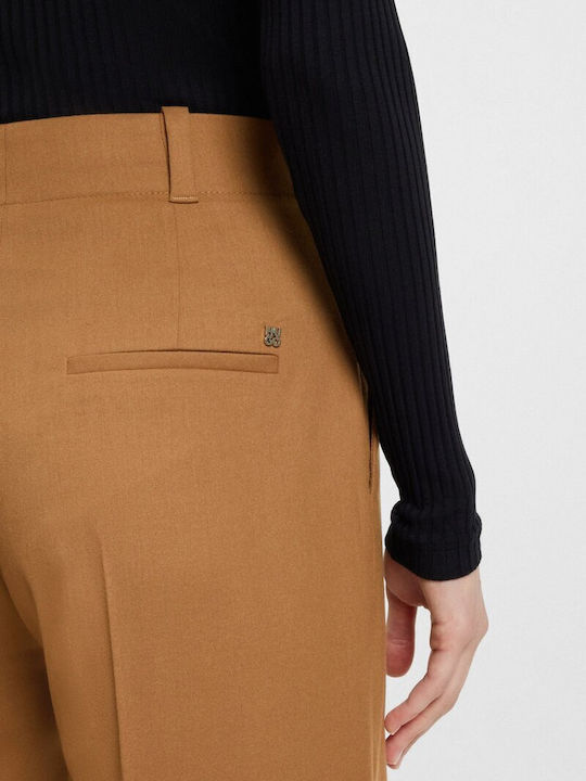 Women's Fabric Trousers Brown