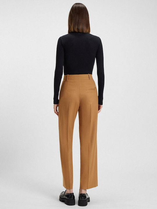 Women's Fabric Trousers Brown