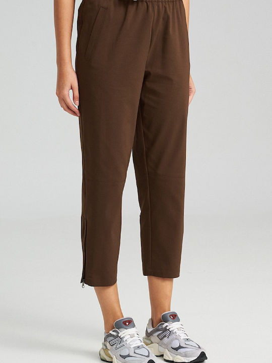 Γυναικείο Υφασμάτινο Παντελόνι Navy, Brown