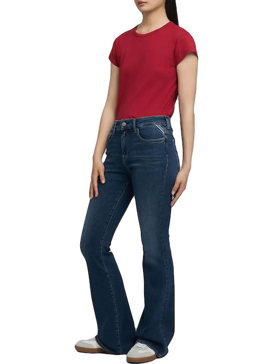 Joella Women's Jean Trousers Flared Dark Blue