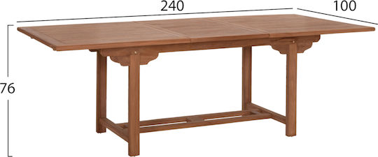 Crander Τραπεζαρίας Επεκτεινόμενο 180+60x100x76εκ. Crander Τραπεζαρίας Επεκτεινόμενο 180+60x100x76εκ.