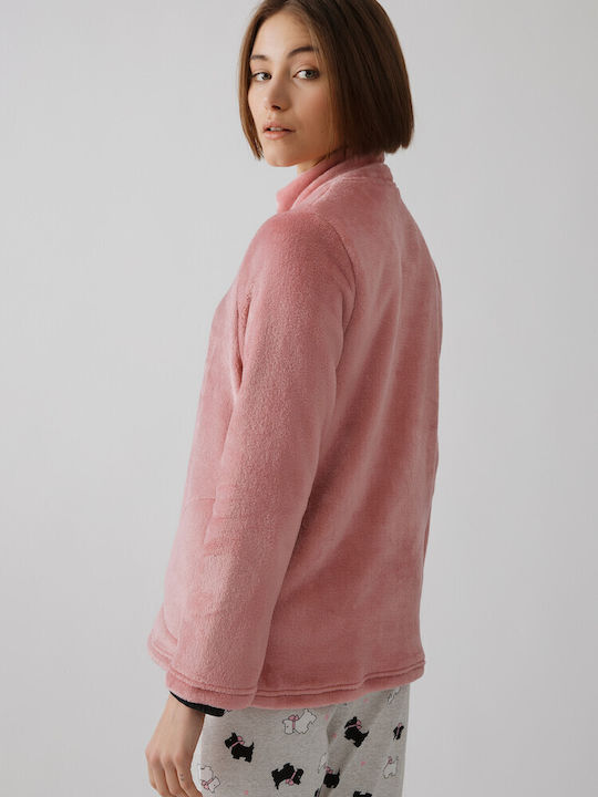 Minerva Winter Women's Pyjama Jacket Pink