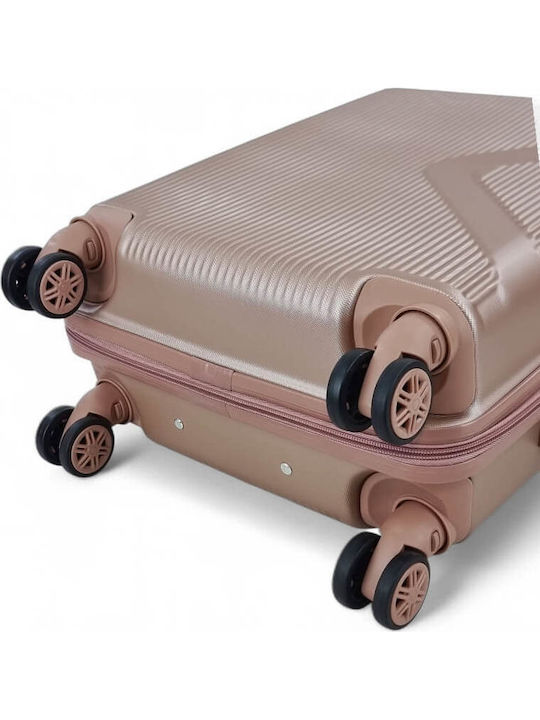 Твърд Кабинен Куфар Playfulbags Ps029-20 55x40x20cm – Идеален за Ryanair и нискобюджетни полети Розово Злато