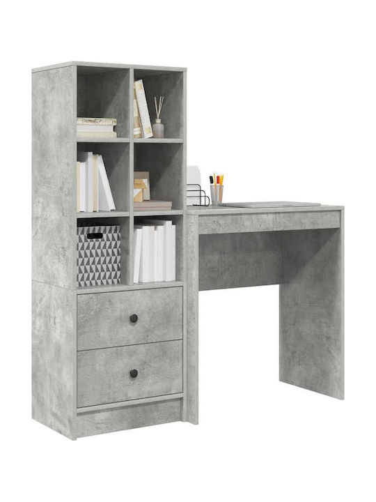 Desk Wooden Concrete Grey 70x40x76cm
