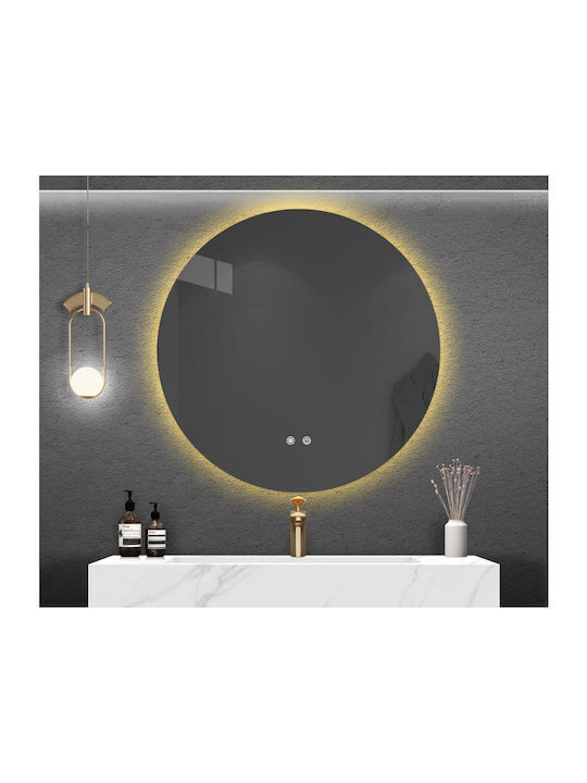 Oglindă de Baie Rotundă Lumini LED 70x70cm