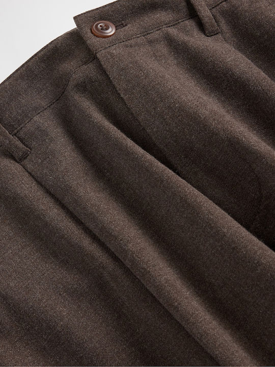 Trousers in Relaxed Fit Brown Heather