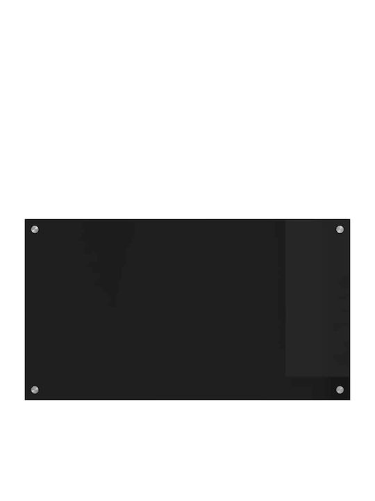 Vidaxl Kitchen Back Panel Black 90 x 50 x 0.8 cm Tempered Glass