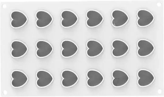 Silikomart Cuore Backform Silikon 3.4x3.3x2cm 1cm