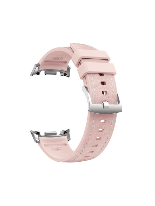 Samsung Galaxy Watch 8 40mm/44 Mm Watch 8 Classic 46mm Tragbare Bänder Silikon Lederoptik Rosa