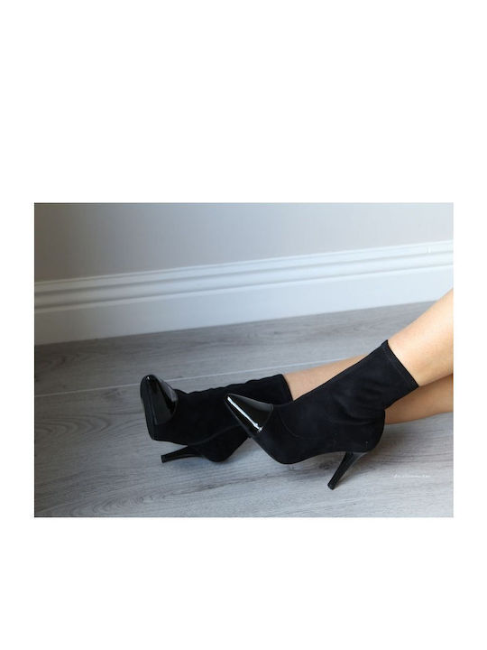 Wildleder Stiefeletten Damen Schwarz