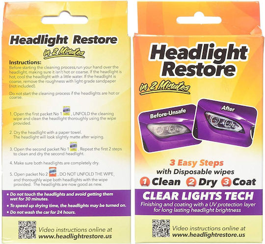 Clear Lights Tech Set Restaurare și Clarificare a Farurilor Auto