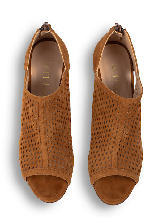 Suede Peep Toe Γόβες Ταμπά