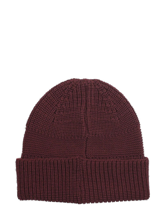 Beanie Ανδρικός Σκούφος Πλεκτός σε Μπορντό χρώμα