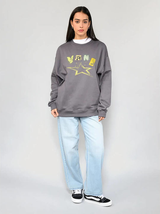 Perforate Os Crewneck Γυναικείο Φούτερ Asphalt