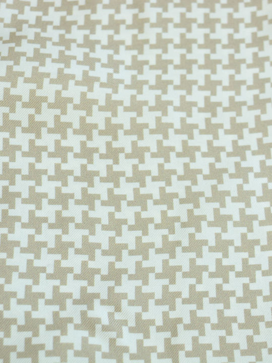 E-Ties Men's Tie Silk Printed in Beige Color