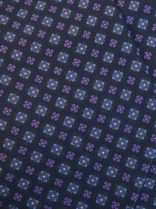 E-Ties Men's Tie Silk Printed in Blue Color
