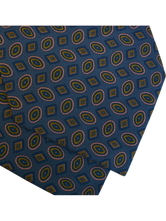 E-Ties Men's Tie Silk Printed in Blue Color