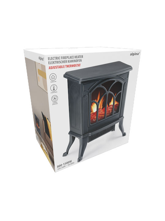 ArteLibre Floor Electric Fireplace 800W Black