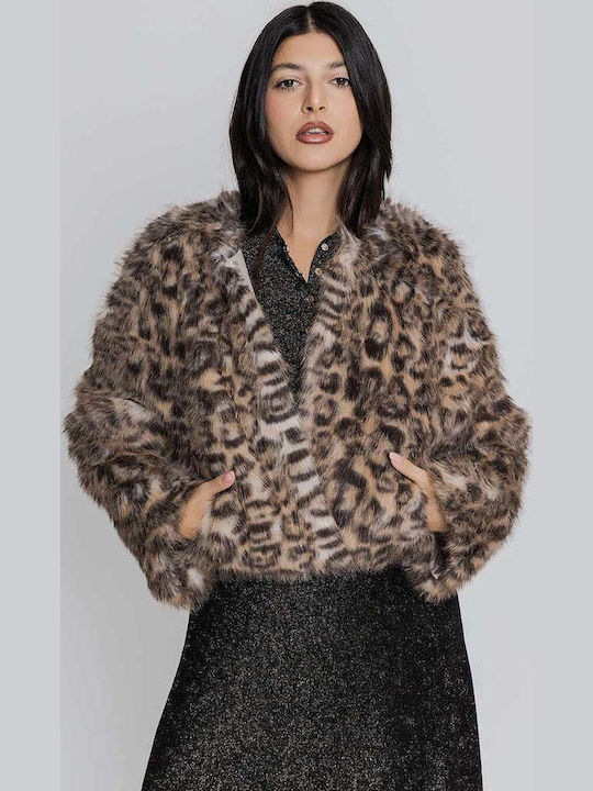 Women's Short Fur Animal Print