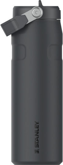 Stanley IceFlow Bottle Flip Μπουκάλι Θερμός Πλαστικό BPA Free 700ml Μαύρο με Καλαμάκι