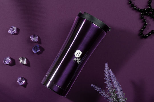 Berlinger Haus Steel Coffee Mug Glass Thermos Stainless Steel 500ml Purple with Mouthpiece