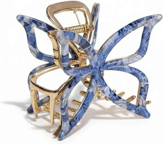 Rebekka Mg10001bl Hair Clips Claw with Blue Butterfly