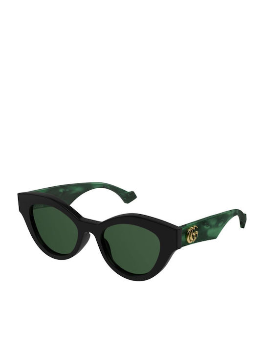 Gucci Woman Sunglasses With Black Horn-Rimmed Frame And Grey Lens GG0957S 001