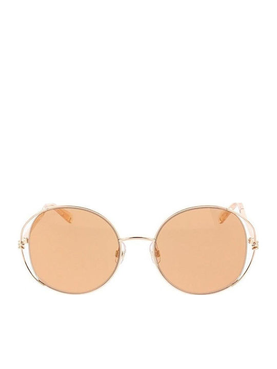 Swarovski Women's Sunglasses with Rose Gold Metal Frame and Orange Mirror Lens SK0230 28G