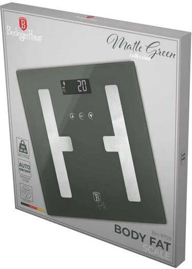 Berlinger Haus Digitale Badezimmerwaage 180kg mit Körperfettmessung Grüne BH-9759