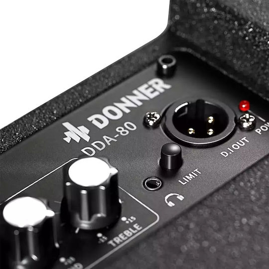 Donner DDA-80 EC1738 Active Speaker PA 80W with Woofer 8"