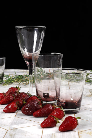 HFA Rainbow Σετ Ποτήρια Ουίσκι από Γυαλί σε Μωβ Χρώμα 380ml 6τμχ
