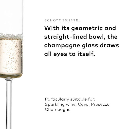 Schott Zwiesel Set of White Wine Glasses Column-Shaped Glass 163ml 4 Pieces