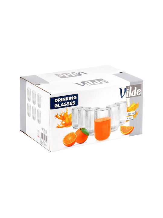 Vilde Set of Glasses Water made of Glass 400ml 6pcs